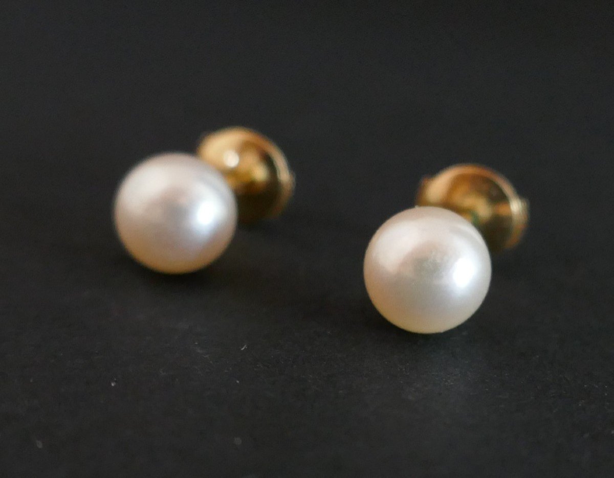 Paire De Boucles d'Oreilles Perles De Culture, 5,50 mm.-photo-3