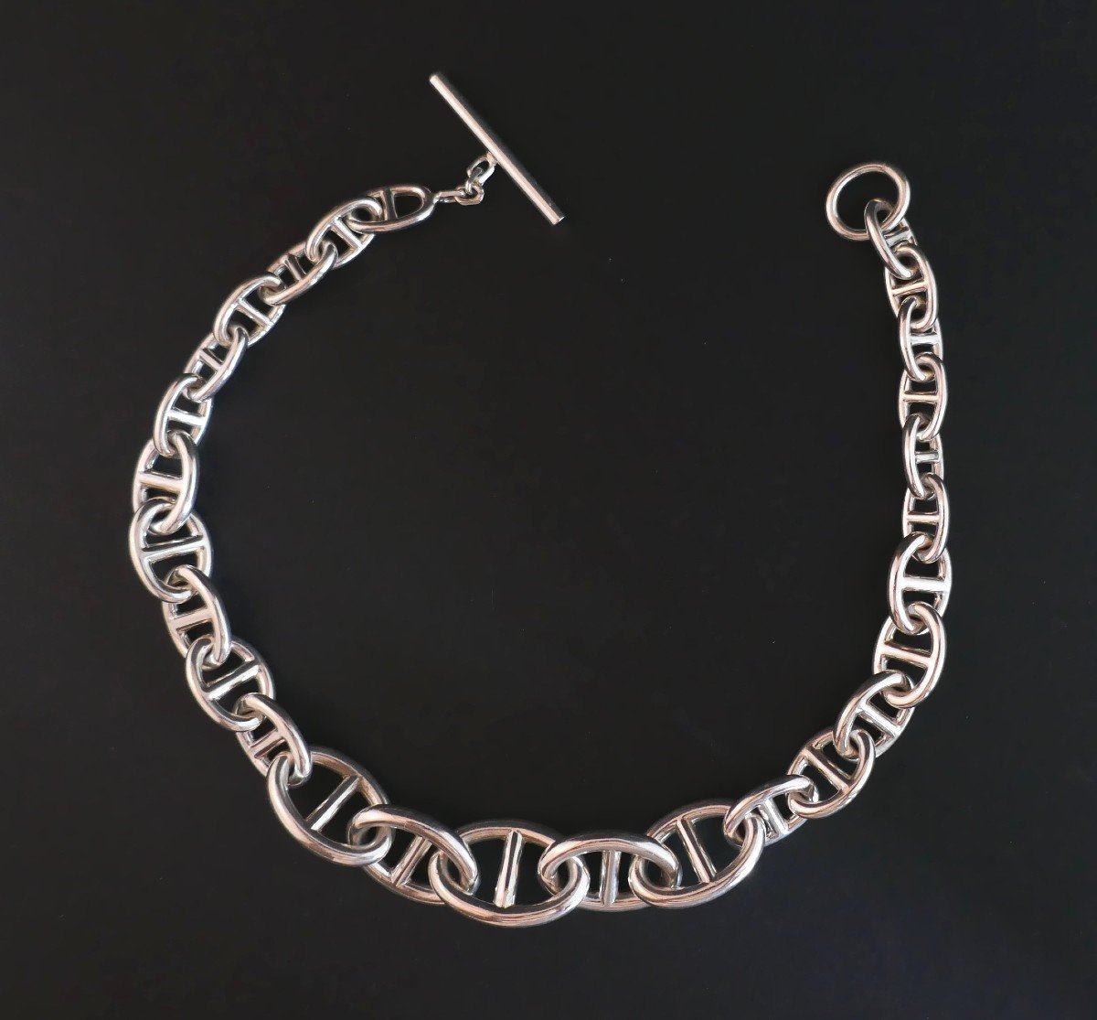 Collier Argent Maille Marine, 168 Grammes.-photo-1