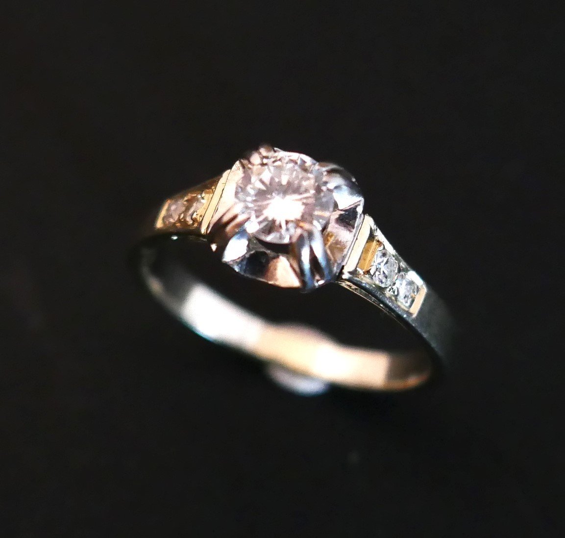 Diamond Solitaire Ring, Art Deco.