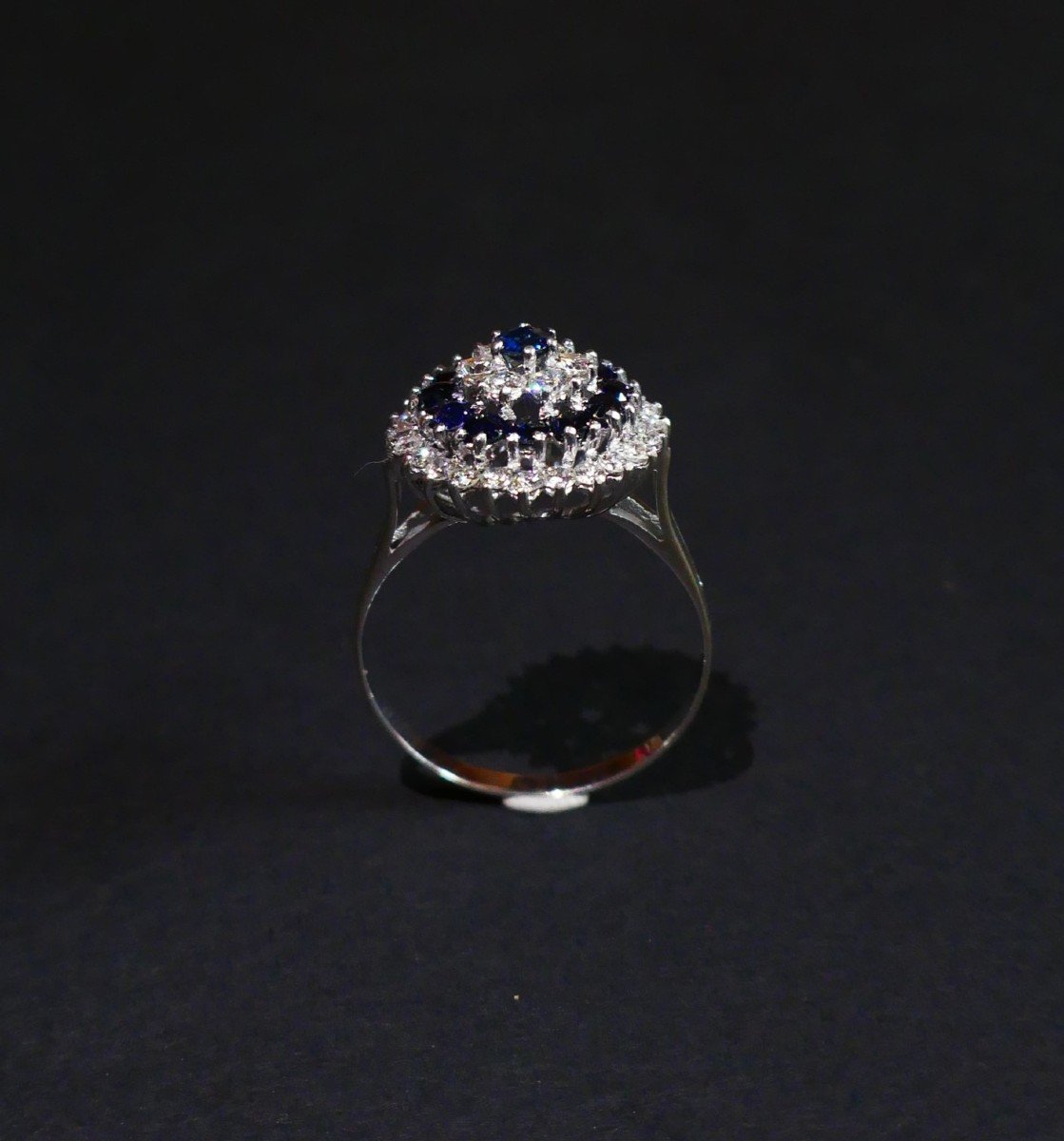 Sapphires And Diamonds Ring.-photo-3