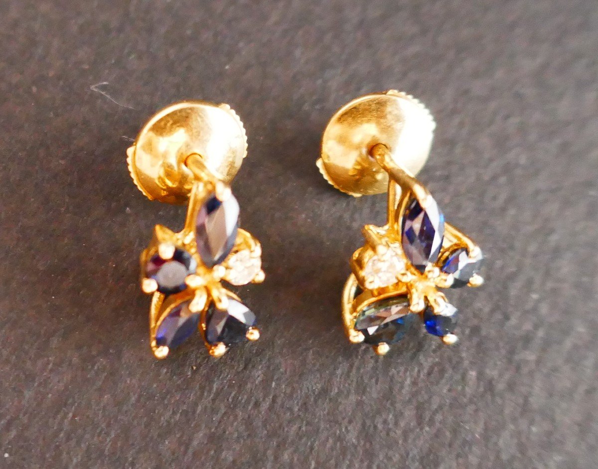 Sapphire And Diamond Earrings-photo-3