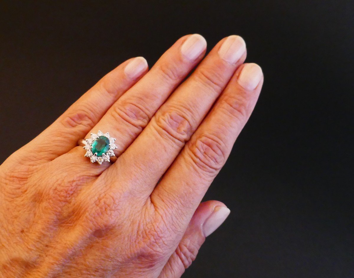 Emerald And Diamond Ring.-photo-4