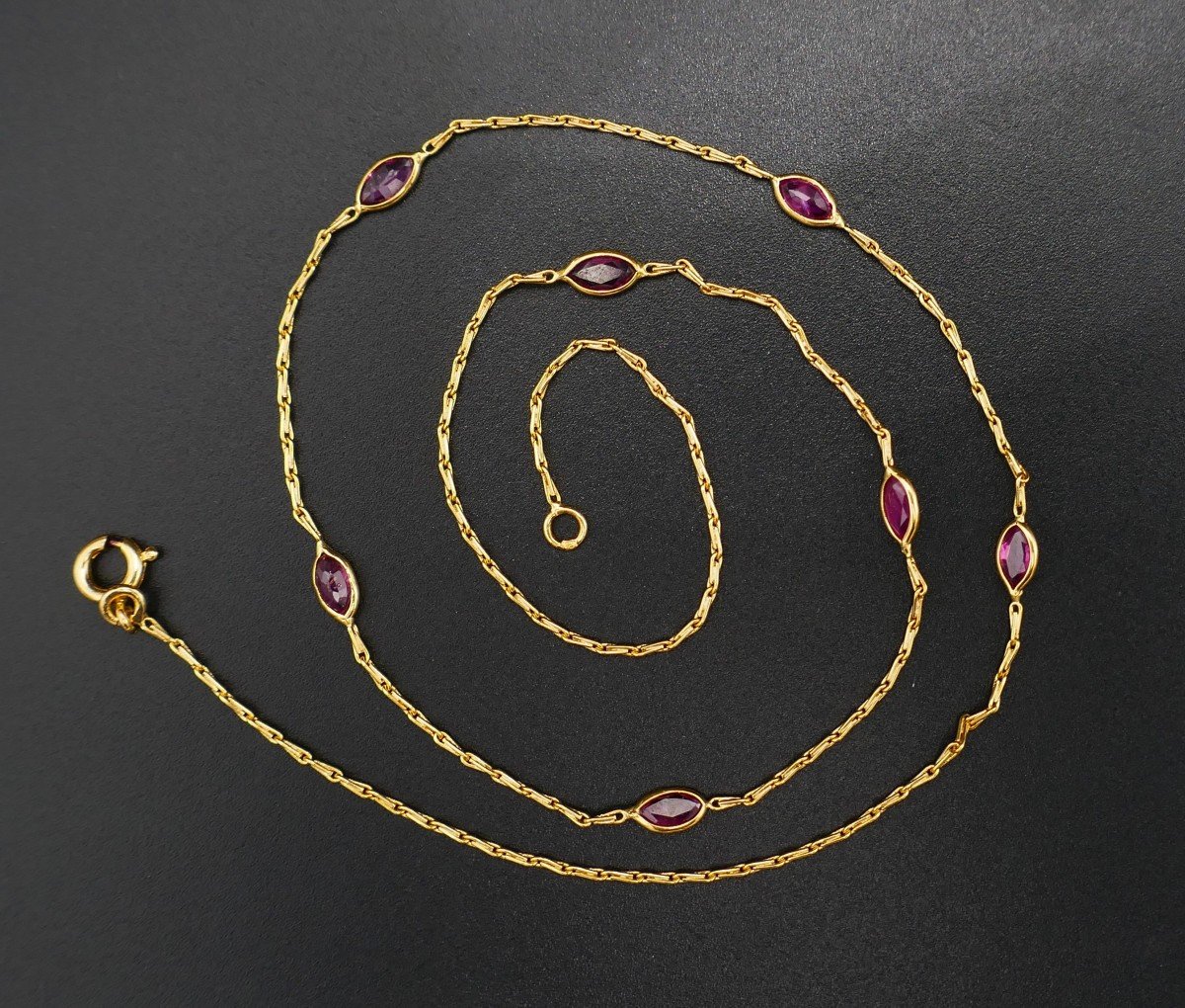 Necklace Set With Navette-cut Rubies