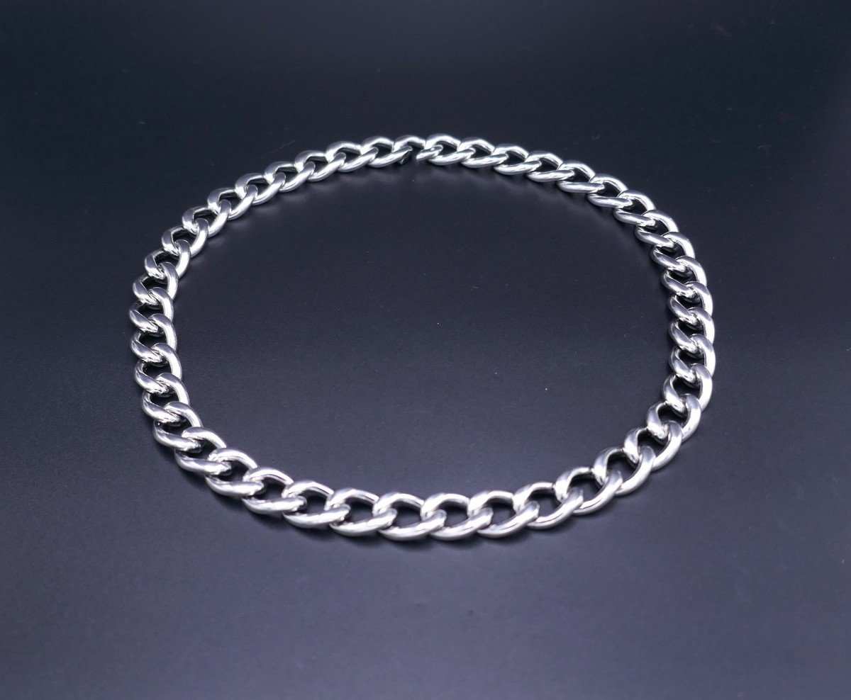 Collier Argent Maille, 98,1 Grammes.-photo-2