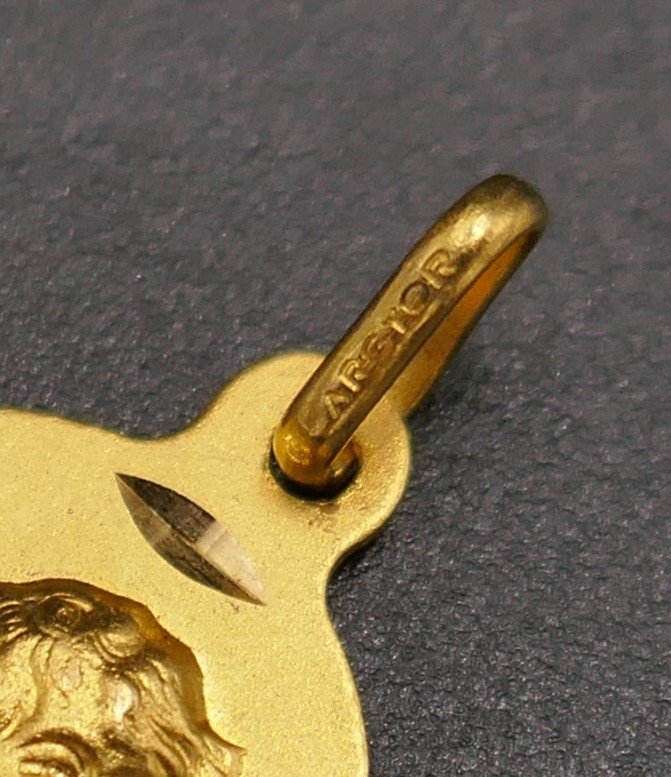 Médaille Ange, Or Jaune 18 Carats.-photo-4