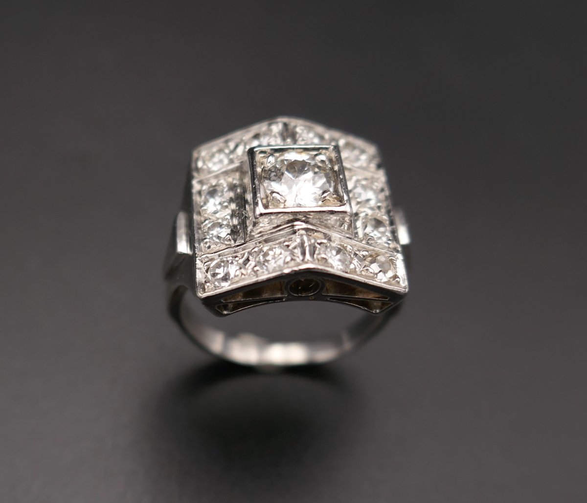Art Deco Diamond Ring 1.35 Carats.-photo-4
