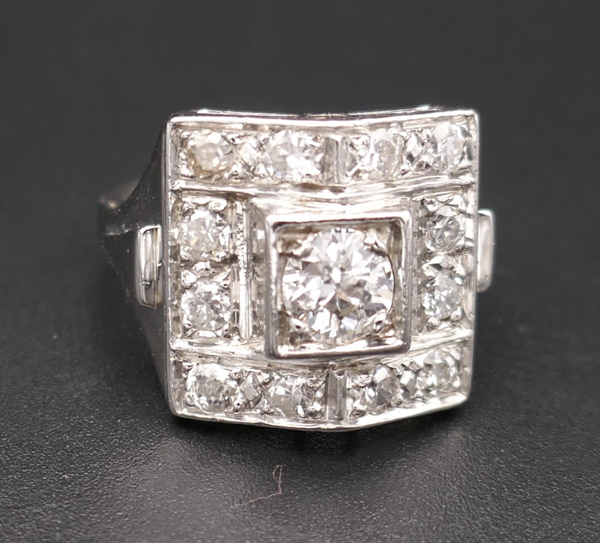Art Deco Diamond Ring 1.35 Carats.