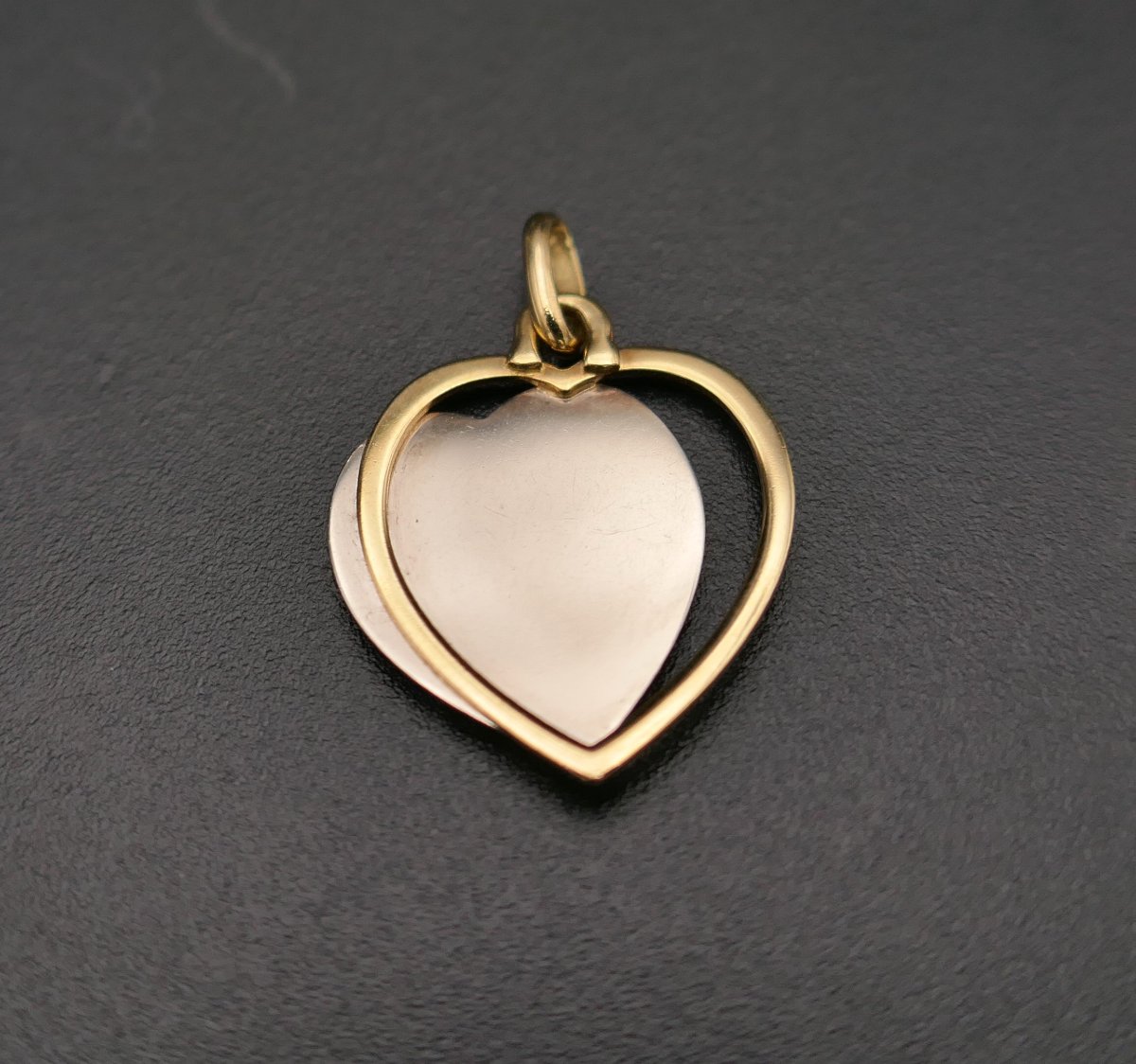 Augis Medal, Heart In 18-carat White And Yellow Gold.-photo-2