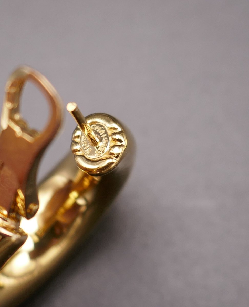 Chaumet Creole Earrings, "anneau" Collection, 18-carat Yellow Gold.-photo-2