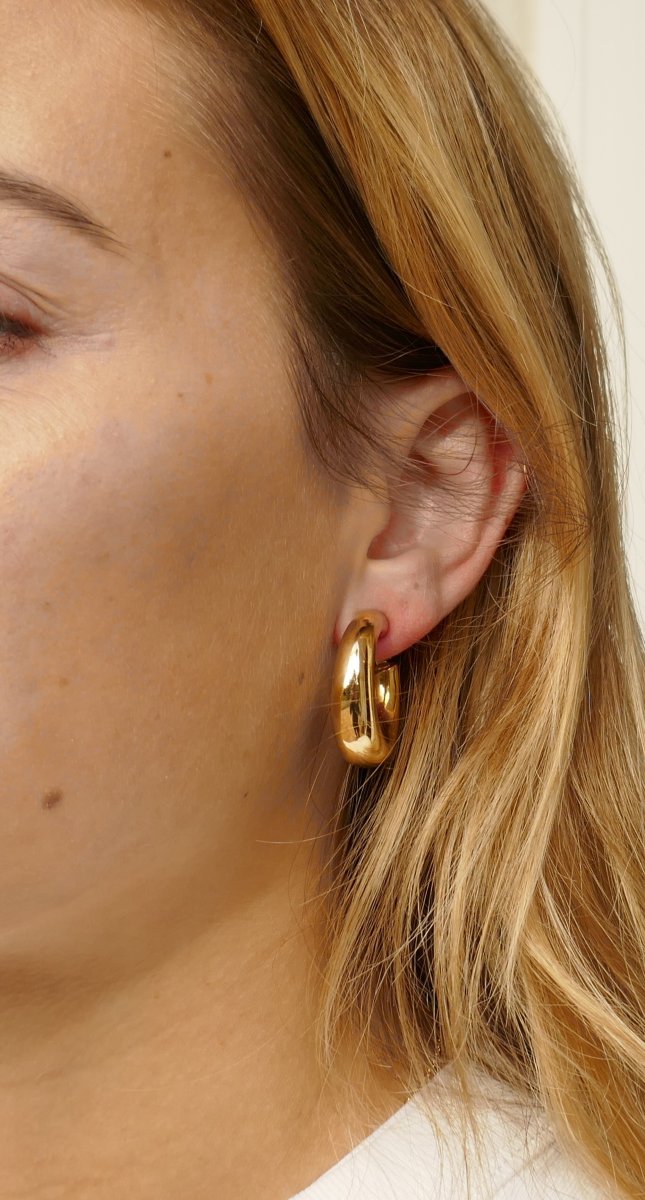 Chaumet Creole Earrings, "anneau" Collection, 18-carat Yellow Gold.-photo-4