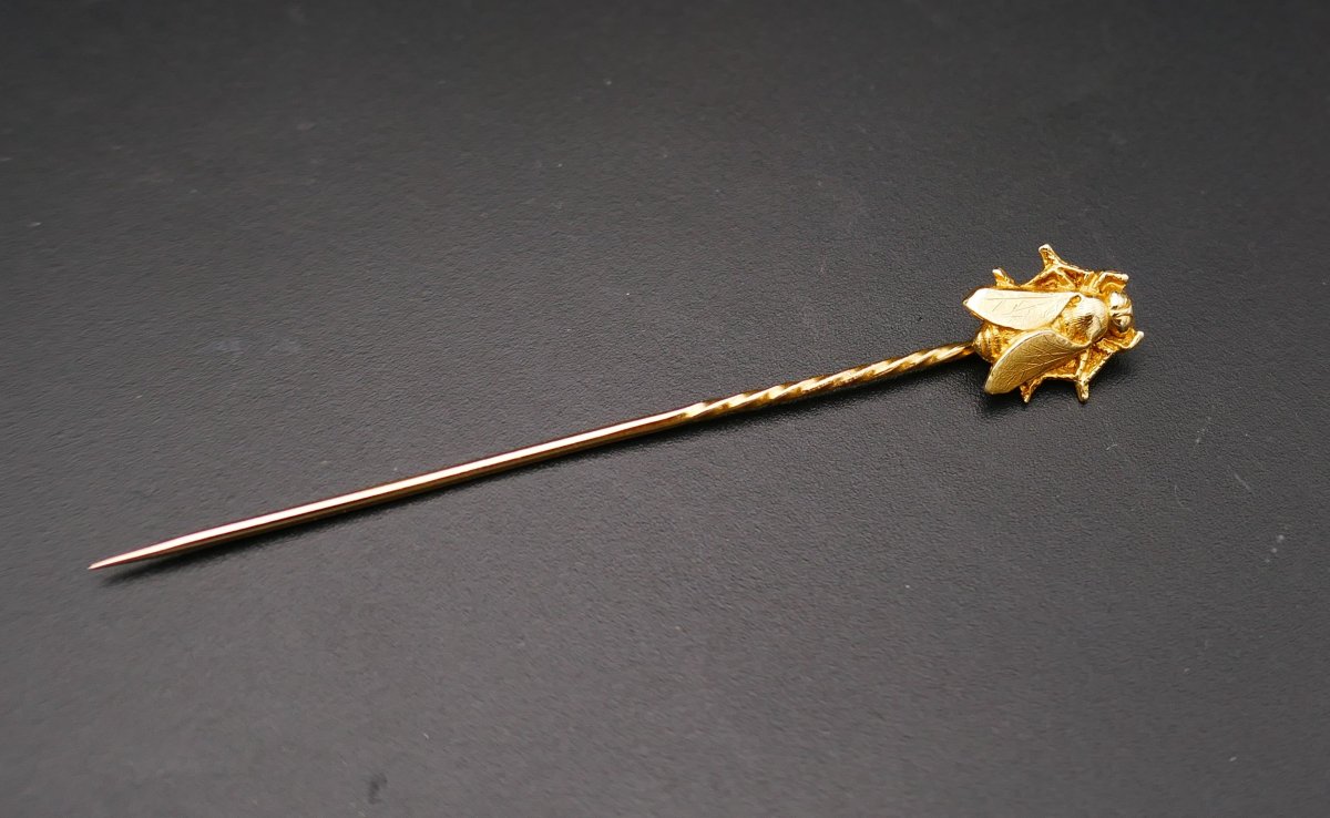 Epingle à cravate, or 18 carats.-photo-2