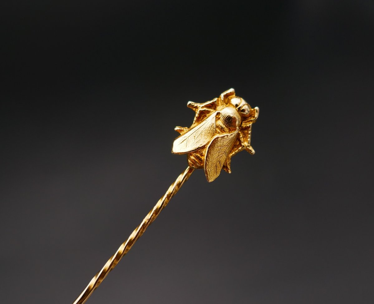 Epingle à cravate, or 18 carats.-photo-3