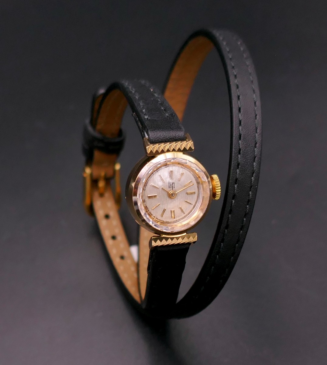 Lip Mini Vintage Watch In 18 Carat Gold. Excellent Condition.