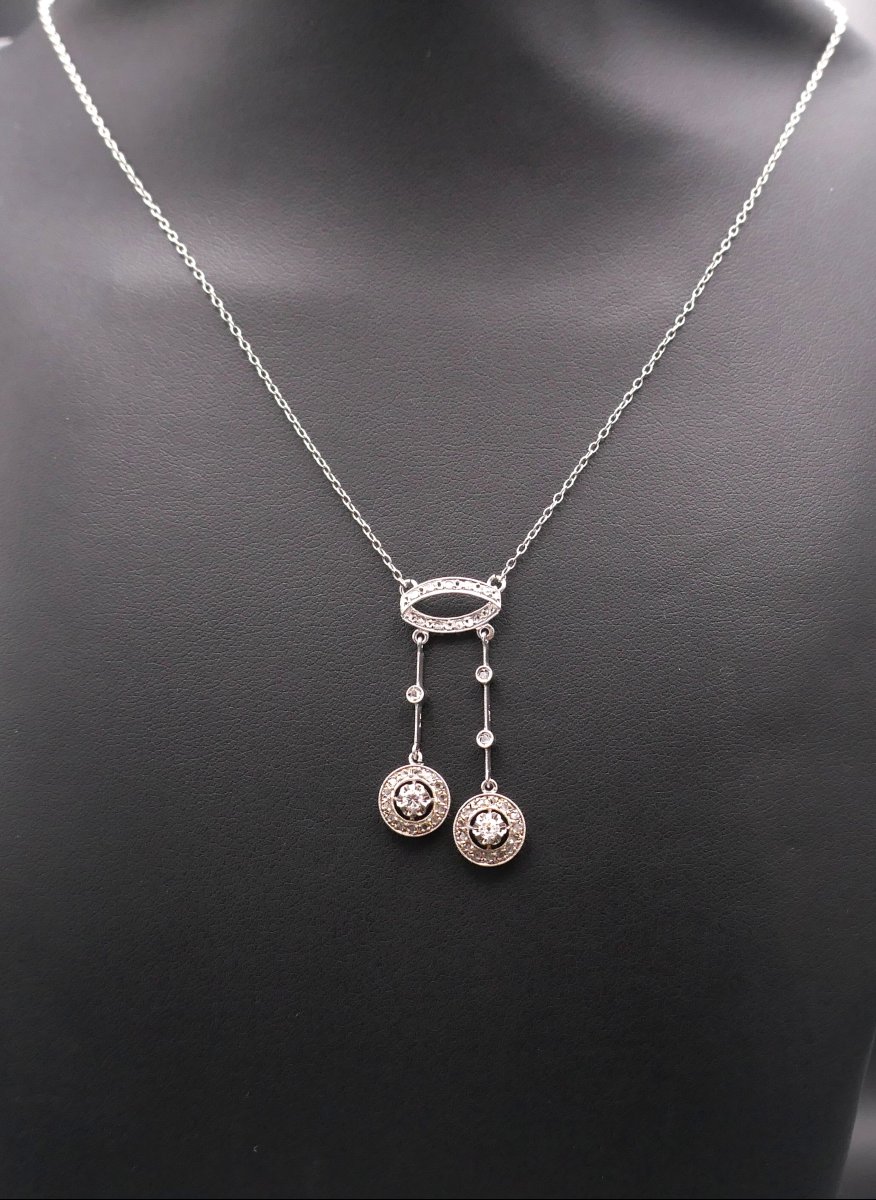 Collier Négligé Diamants, vers 1920.-photo-2