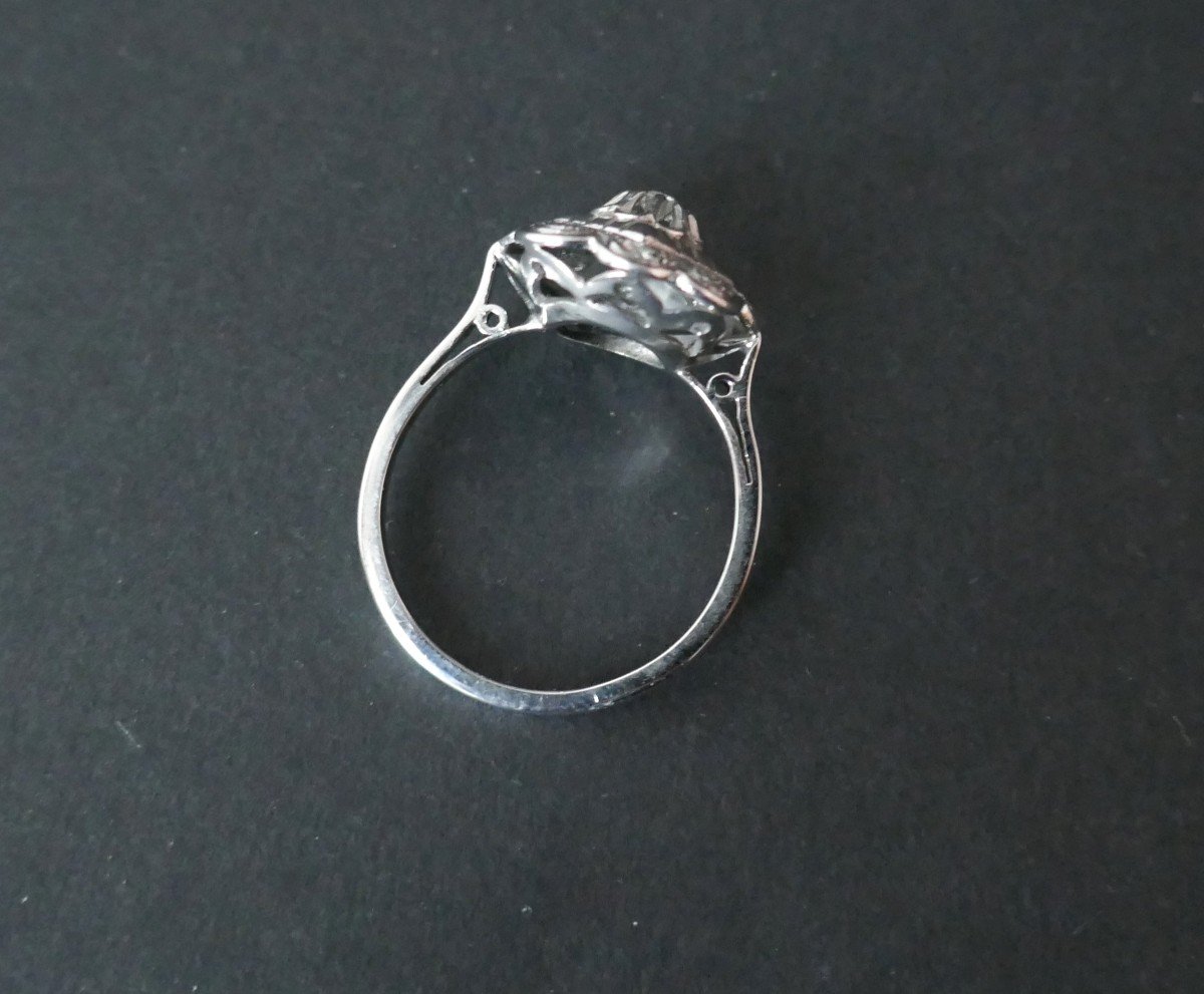 Art Deco Diamond, Gold And Platinum Ring.-photo-2