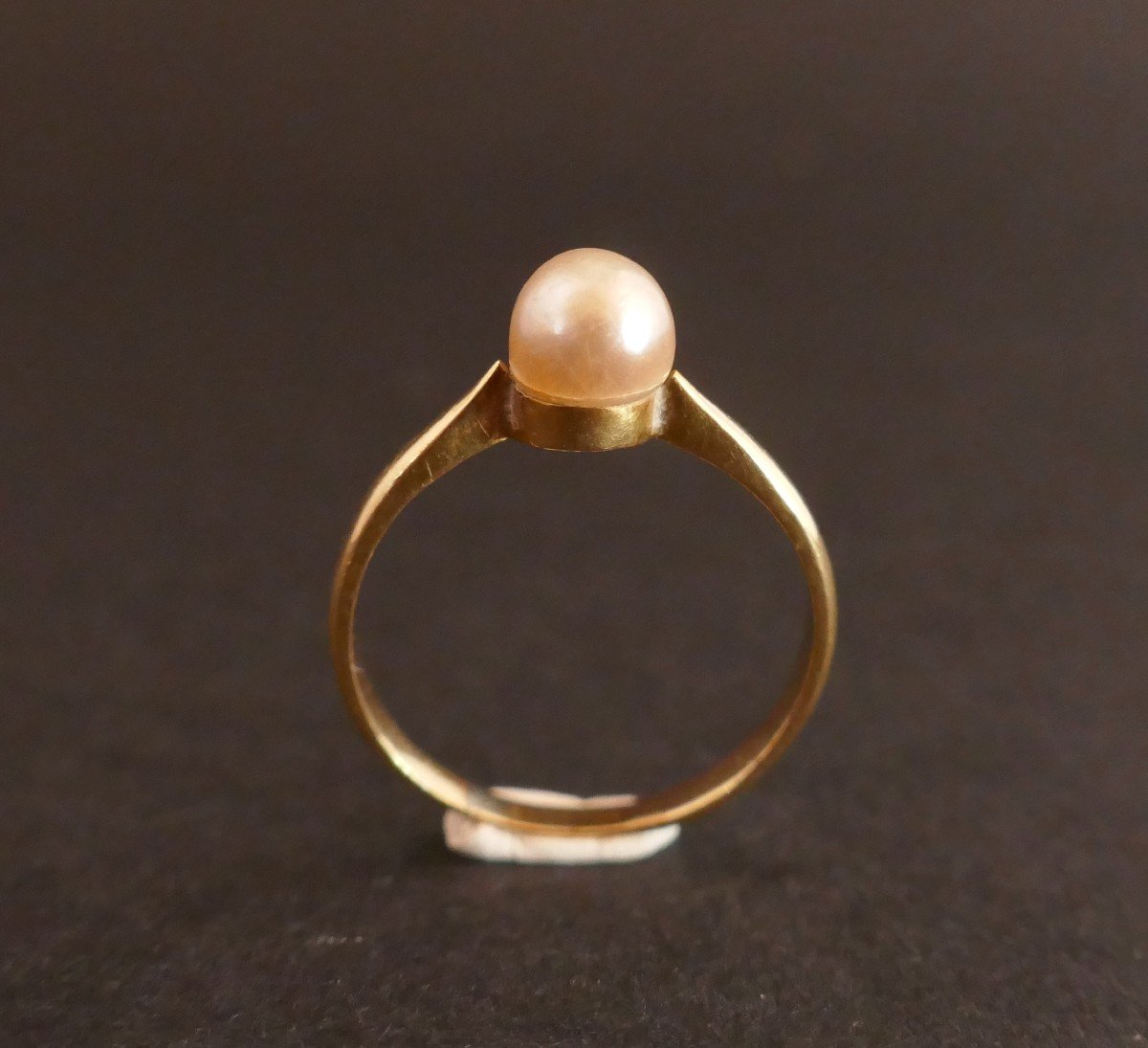 Ring Set With A Cultured Pearl, 18k Gold.-photo-2