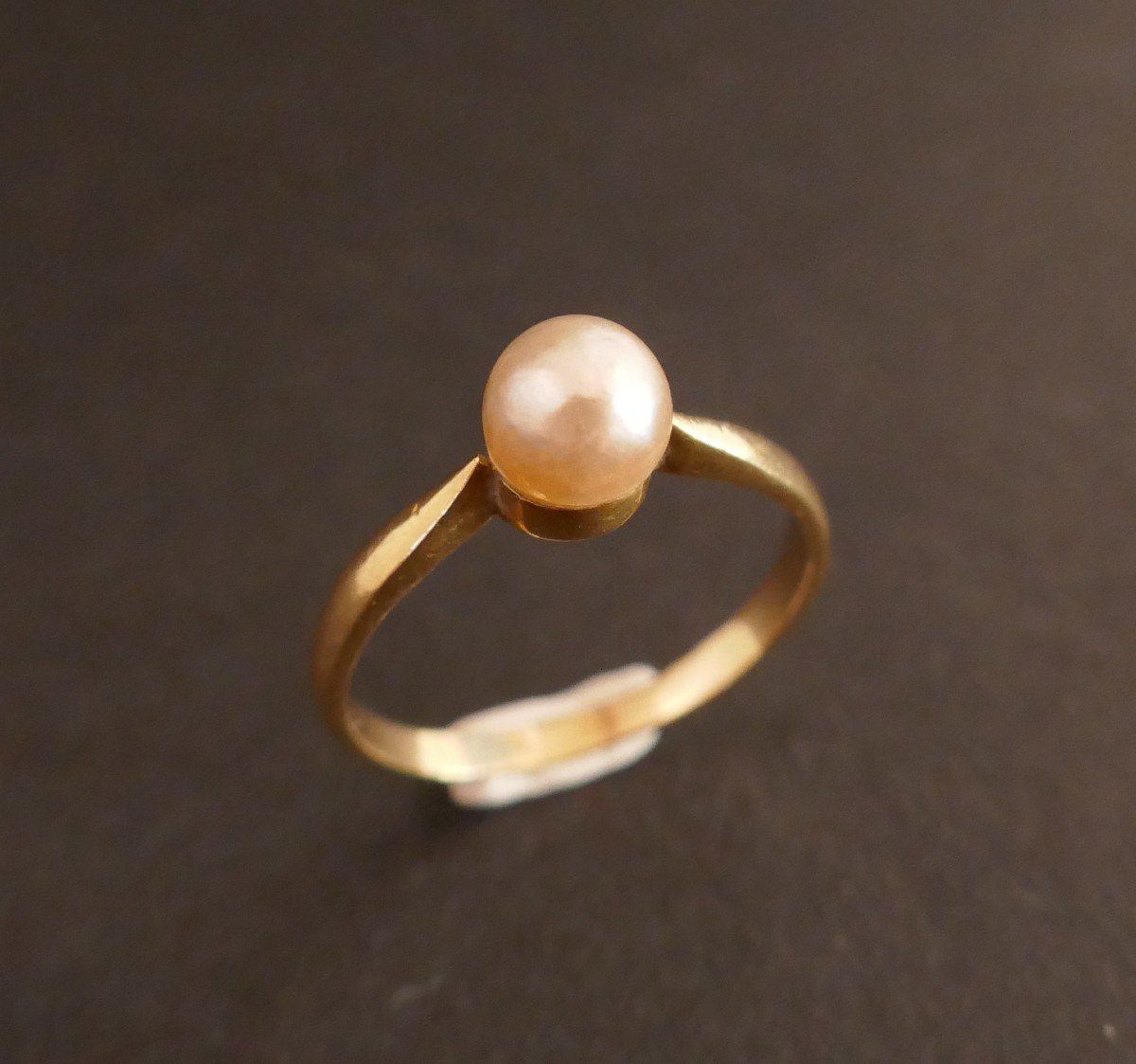 Ring Set With A Cultured Pearl, 18k Gold.-photo-4
