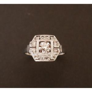 Art Deco Ring Set With Diamonds.