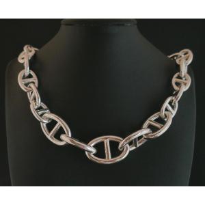 Silver Navy Mesh Necklace, 168 Grams.