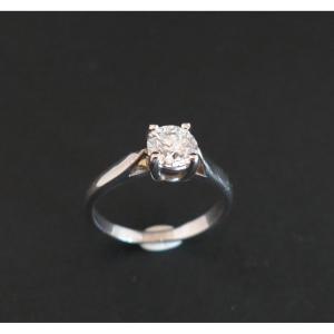 Bague Solitaire Sertie d'Un Diamant 1,01 Carat Qualité E VVS1