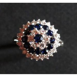 Sapphires And Diamonds Ring.