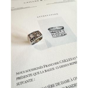 René Boivin Bague Chevalière en argent 