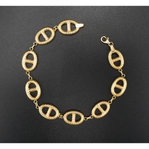 18 Carat Yellow Gold Marine Mesh Bracelet.
