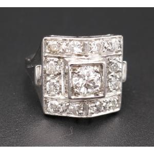 Art Deco Diamond Ring 1.35 Carats.