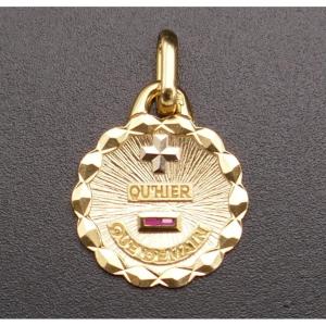 Augis Medal Of Love And Ruby, 18 Carat Gold