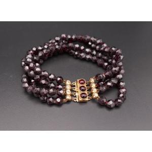 Antique 4-row Garnet Bracelet.
