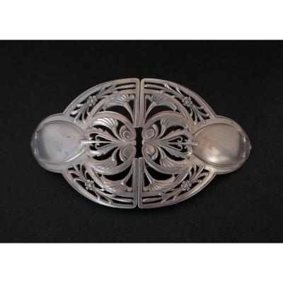 Belt Buckle In Sterling Silver.