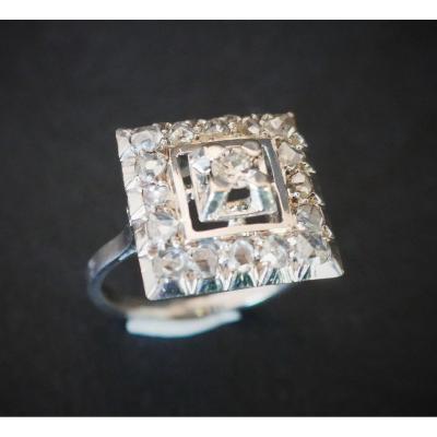 Diamond Ring, 18k White Gold.