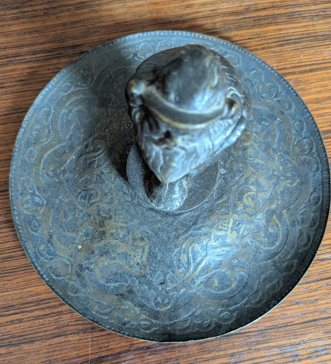 Encrier En Bronze 19 ème.-photo-2