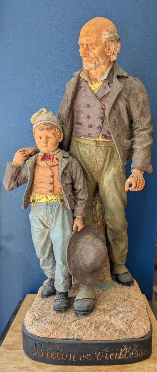 Joseph Le Guluche. The Staff Of Old Age. Terracotta.