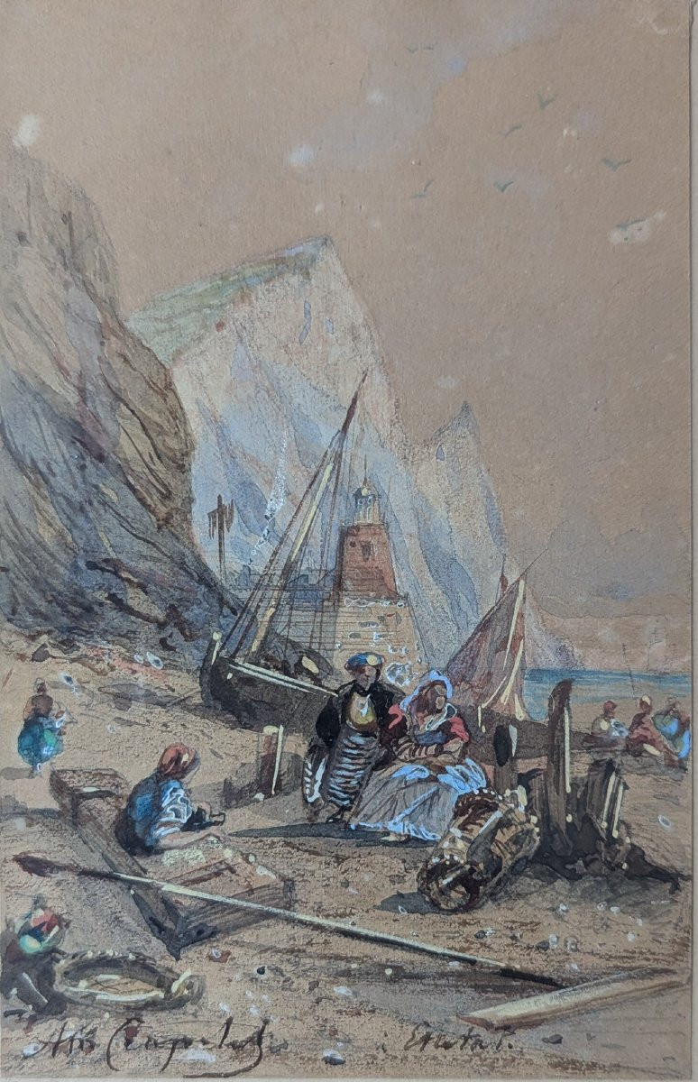 Louis Amable Crapelet. Etretat.-photo-1