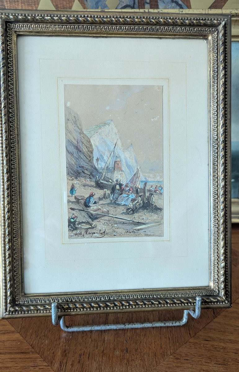 Louis Amable Crapelet. Etretat.-photo-3