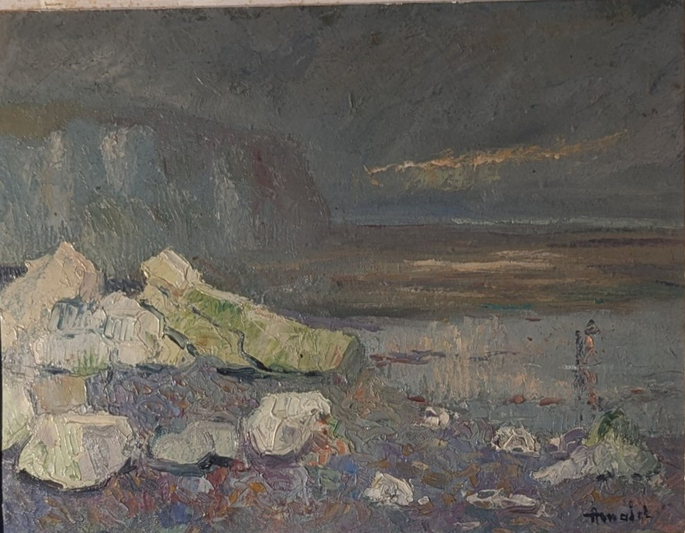 Albert Malet. Falaises. Ecole De Rouen. 
