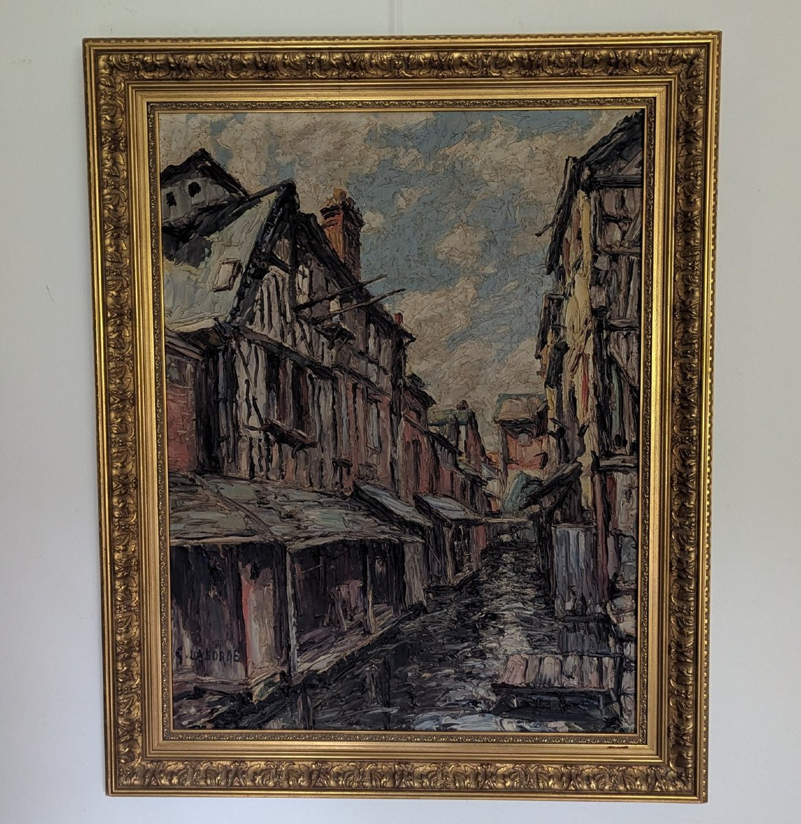 Rue De Pont-audemer. Gaston Laborde. Ecole Normande.-photo-3