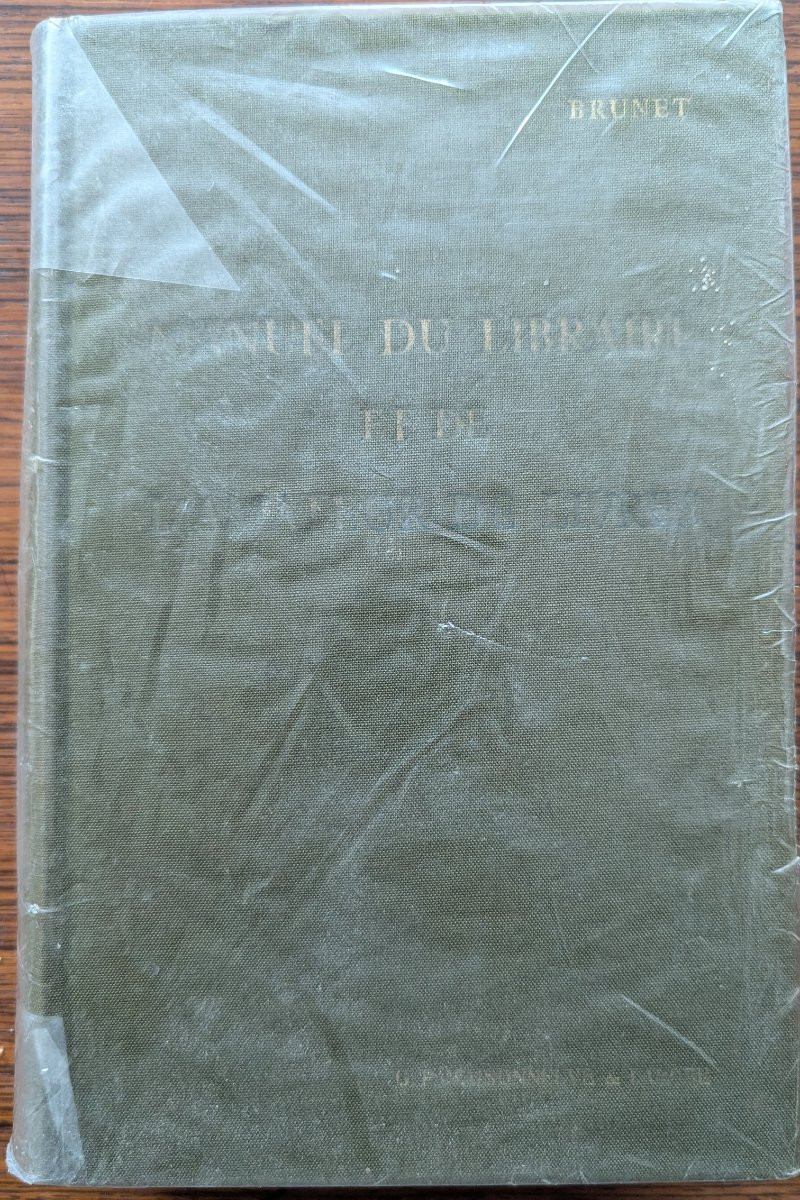 Manuel du libraire et de l'amateur de livres. Brunet. 7 volumes.-photo-2