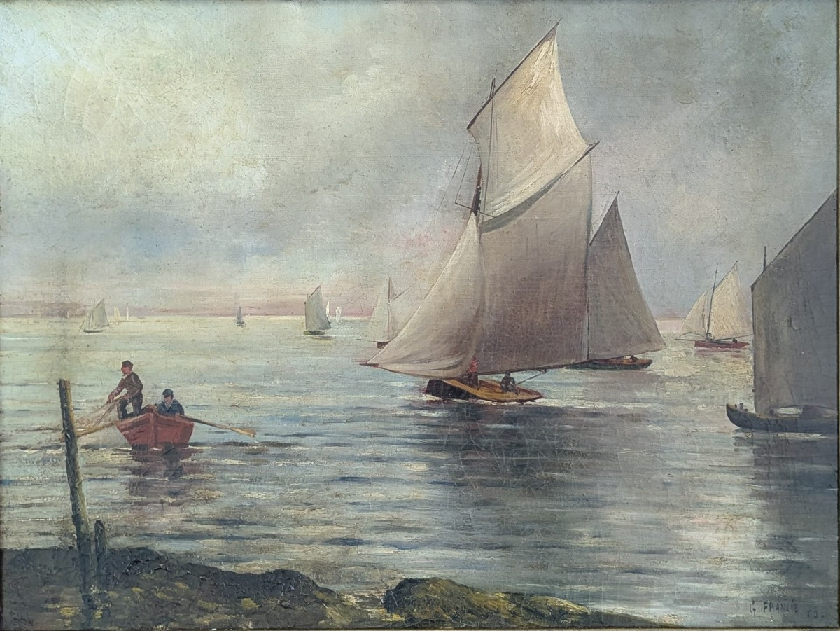Voiliers et pécheurs. G. Francis. 1890-photo-1