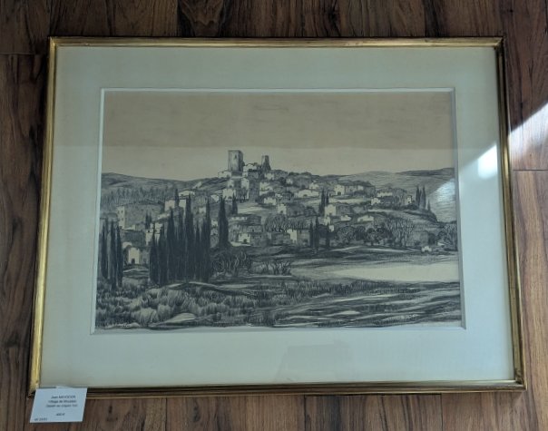 Jean Mayodon. (1893.1967). Dessin au crayon noir.-photo-3