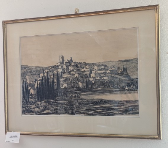 Jean Mayodon. (1893.1967). Dessin au crayon noir.