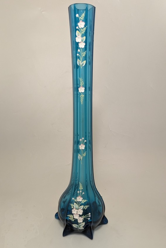 Large Enamelled Glass Vase.