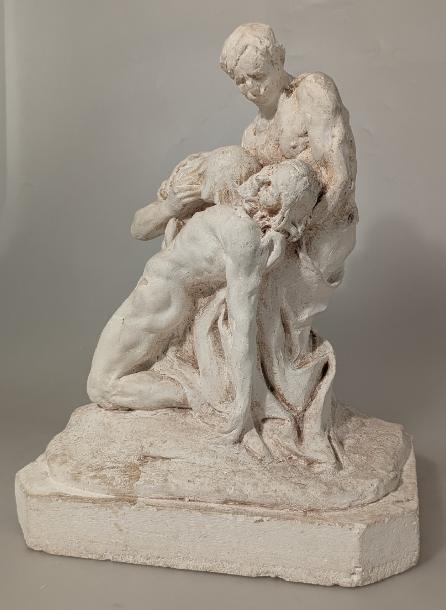 Alphonse Saladin. Sculpted Group. Plaster.