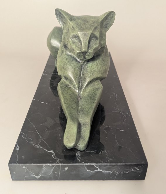Milo Martin. Art Deco Bronze Feline.-photo-4