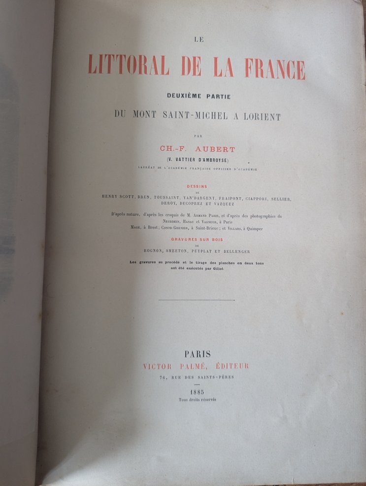 The Coastline Of France. Ch-f Aubert. 6 Volumes-photo-3