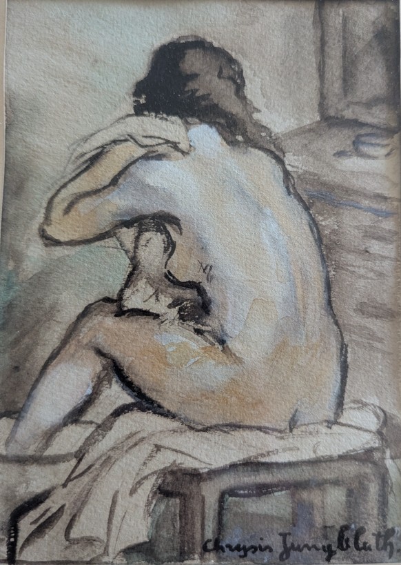 Chrysis Jungbluth. The Model. Gouache