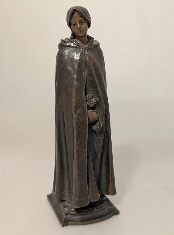 Woman Holding A Laurel Branch. Art Deco Bronze.