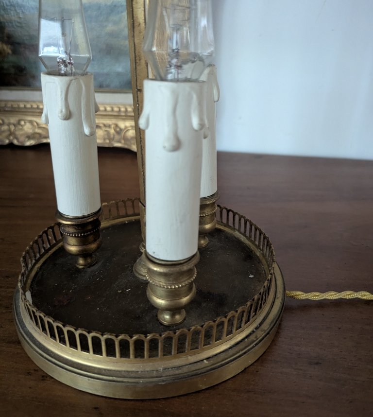 Lampe bouillote . Bronze.-photo-2