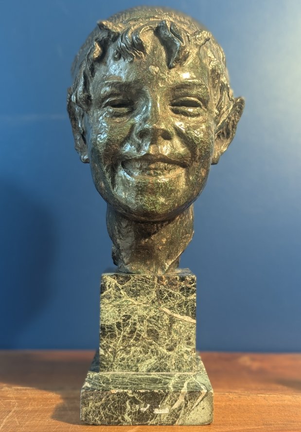 Fauna. Bronze Bust. Germaine Oury-desruelles.-photo-3